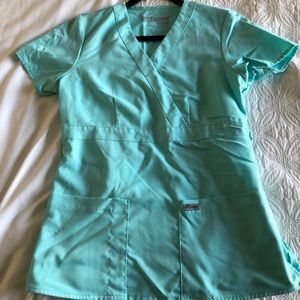 Grey’s Anatomy Aqua Scrub Top - SMALL